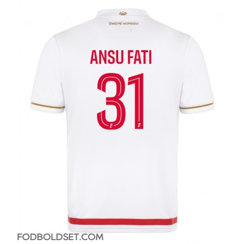 AS Monaco Ansu Fati #31 Hjemmebanetrøje 2025-26 Kortærmet